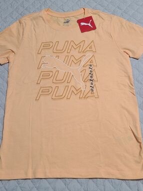 NWT Puma Women's Casual Comfy Sports wear Weekend light orange-shirt Sz S